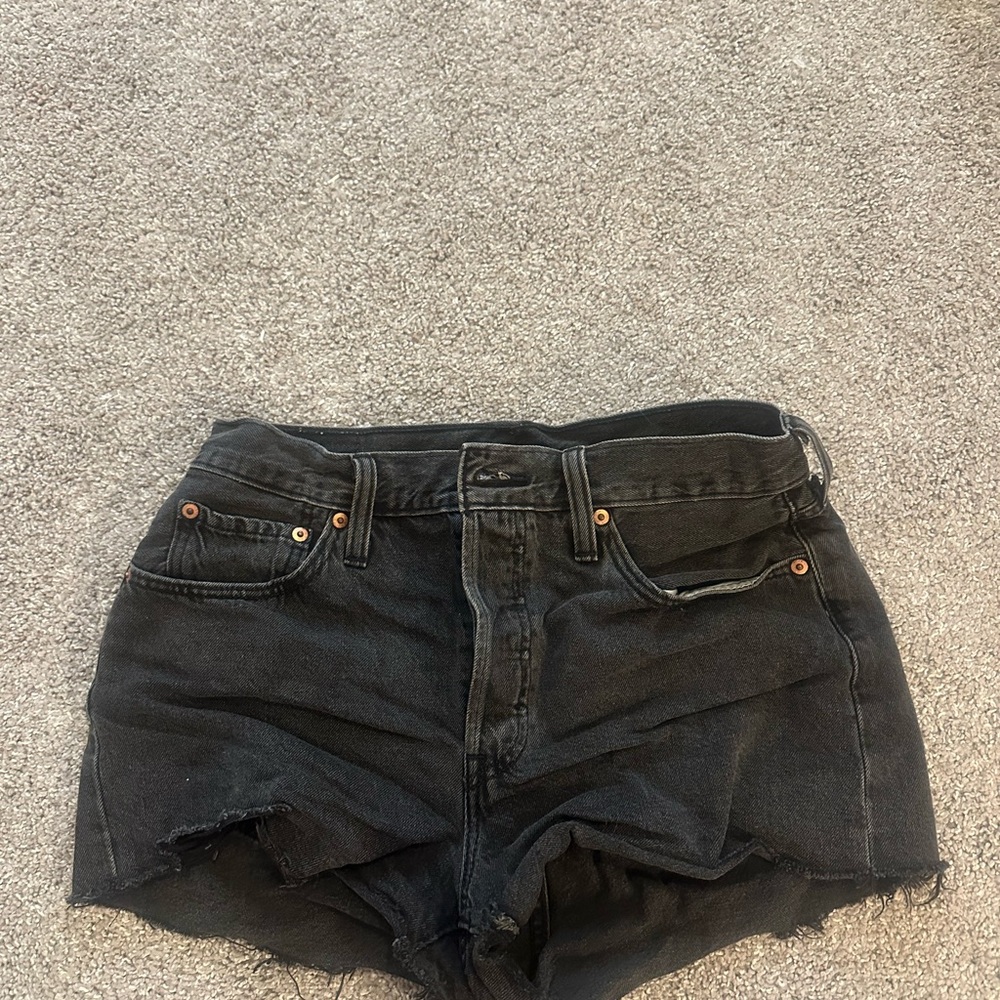 Classic Black Denim Women's Shorts